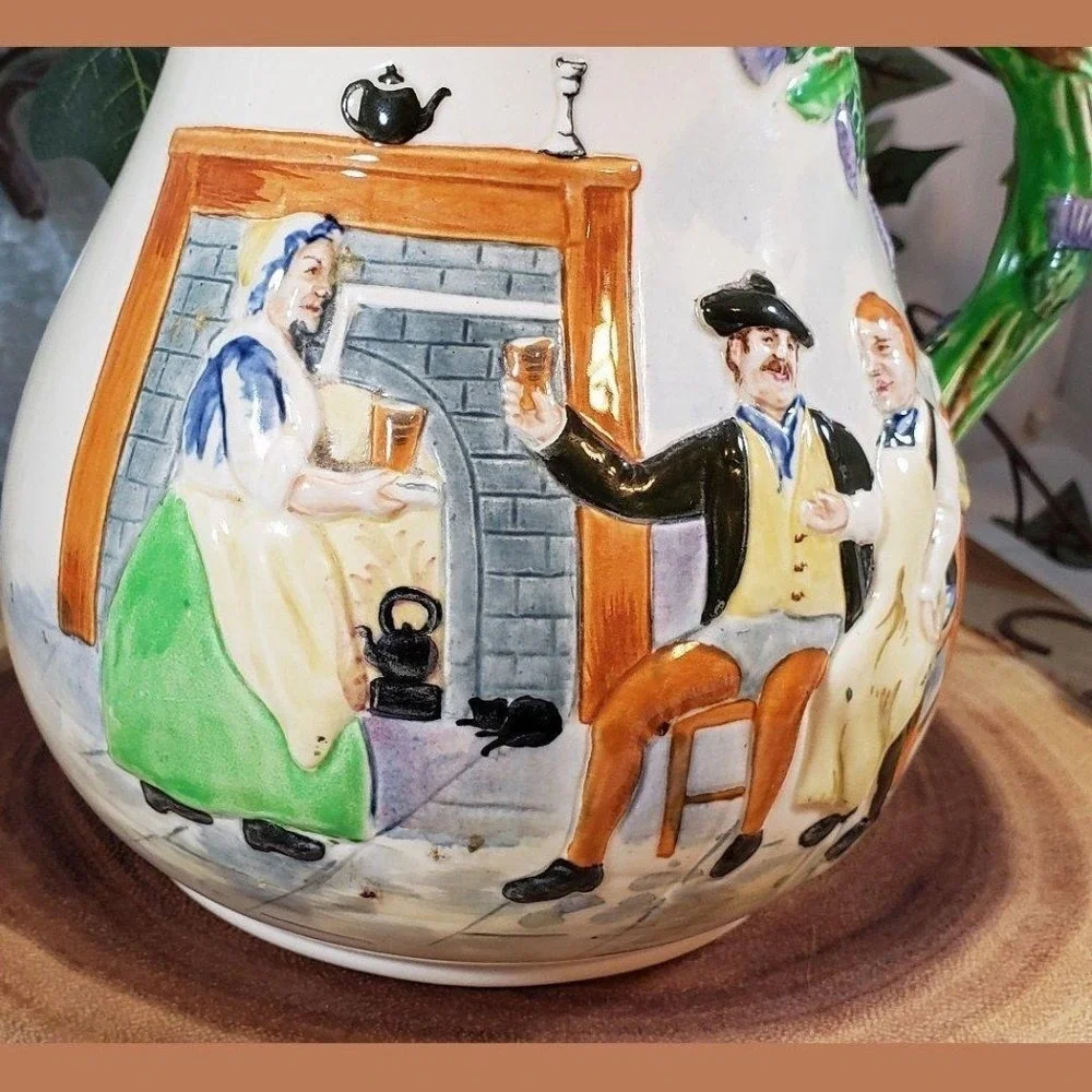 Antique Music Box Pitcher Made in England by Crown Devin Fieldings Working 1940s
